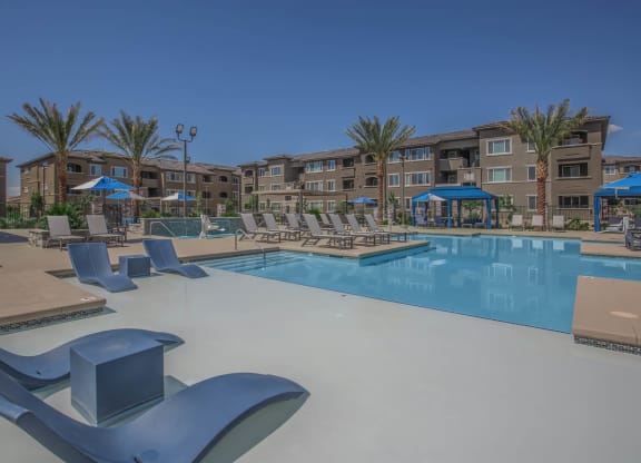Pool patioat Level 25 at Oquendo by Picerne, Las Vegas