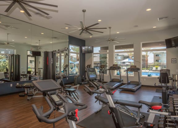 Gym center1 at Level 25 at Oquendo by Picerne, Las Vegas, NV
