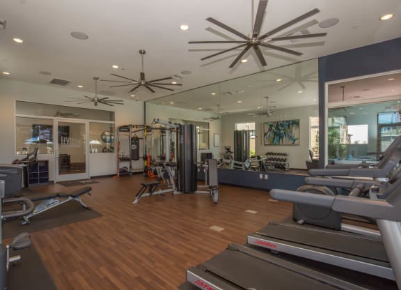 Gym center at Level 25 at Oquendo by Picerne, Las Vegas, NV, 89148