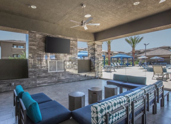 Seating area at Level 25 at Oquendo by Picerne, Las Vegas, Nevada
