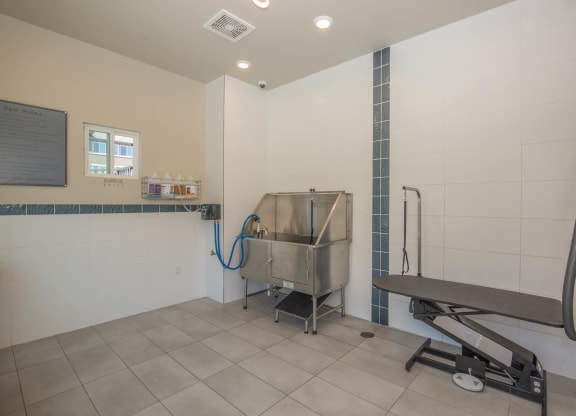 Dog bath at Level 25 at Oquendo by Picerne, Nevada, 89148