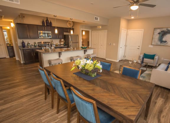 Dining table wooden  at Level 25 at Oquendo by Picerne, Las Vegas, 89148