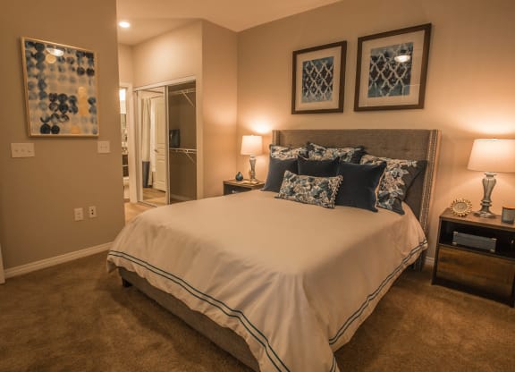 Bedroom decor at Level 25 at Oquendo by Picerne, Nevada, 89148