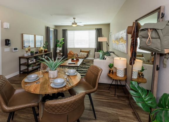 Dining and living at Level 25 at Sunset by Picerne, Las Vegas