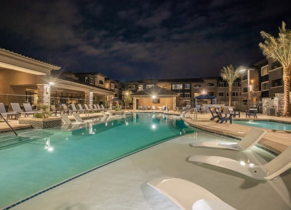 Pool side patio2 at Level 25 at Sunset by Picerne, Las Vegas, 89113