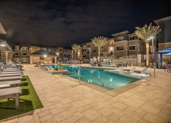 Pool side patio1 at Level 25 at Sunset by Picerne, Las Vegas, NV