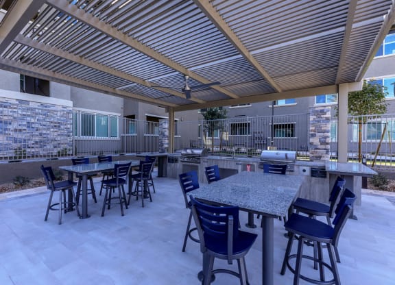Outdoor seating at Level 25 at Sunset by Picerne, Nevada