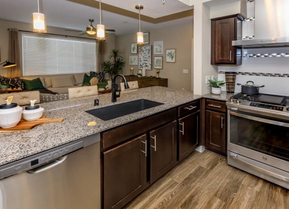 Wooden cabinets at Level 25 at Sunset by Picerne, Las Vegas, Nevada
