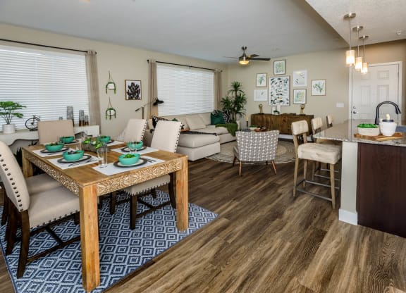 Wooden dining at Level 25 at Sunset by Picerne, Las Vegas, NV