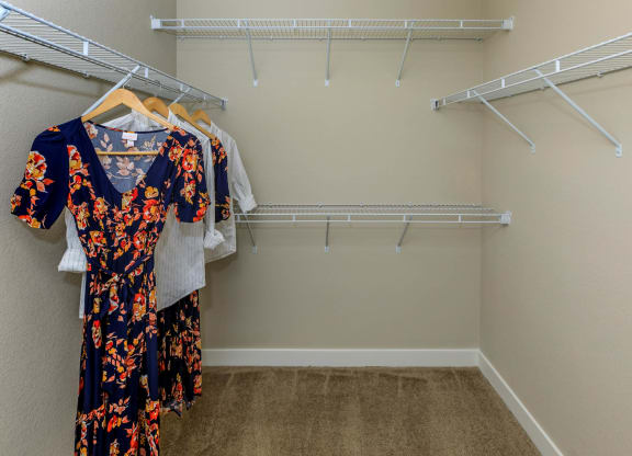 Closet space at Level 25 at Sunset by Picerne, Las Vegas, Nevada