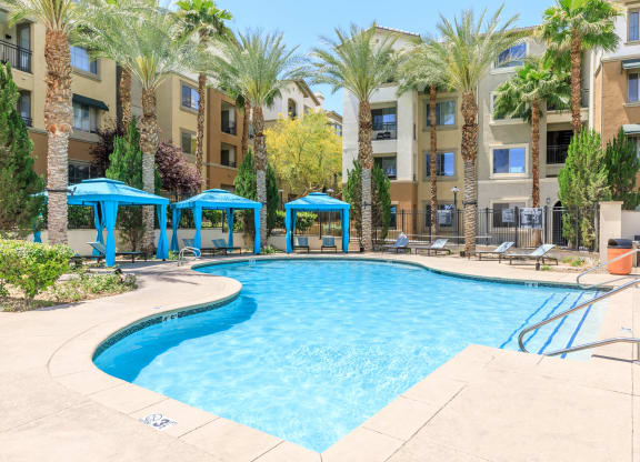 Pool patio and sundeck at Loreto & Palacio by Picerne, Las Vegas, 89149