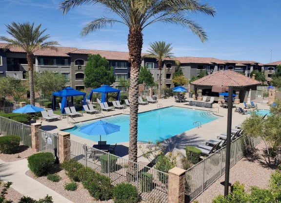 Drone Pool View at The Paramount by Picerne, Las Vegas, NV, 89123