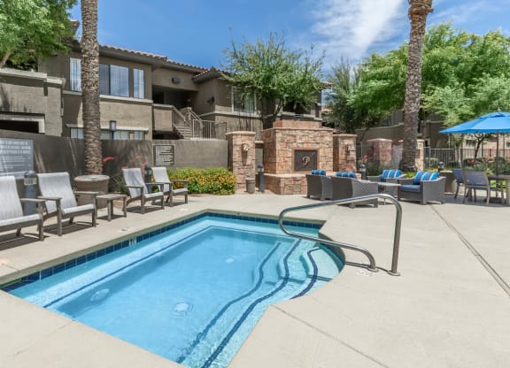 Pool side patio at The Paseo by Picerne, Arizona
