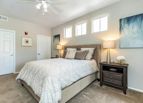 Bedroom decor at The Paseo by Picerne, Goodyear, AZ