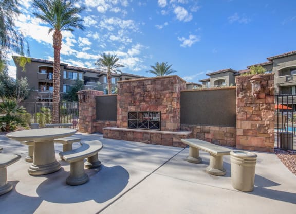 Outdoor Firepit Patio at The Passage Apartments by Picerne, Nevada, 89014