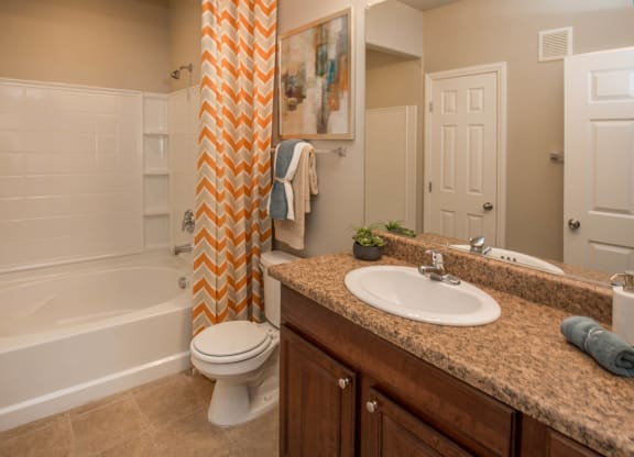 Spa Inspired Bathroom at The Passage Apartments by Picerne, Henderson, NV
