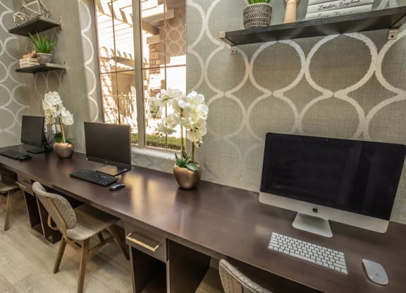 aResident Business Center With Computer And Printer t The Pavilions by Picerne, Las Vegas, 89166
