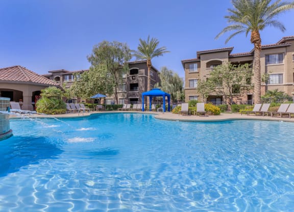 Swimming Pool With Relaxing Sundecks at The Preserve by Picerne, N Las Vegas, NV