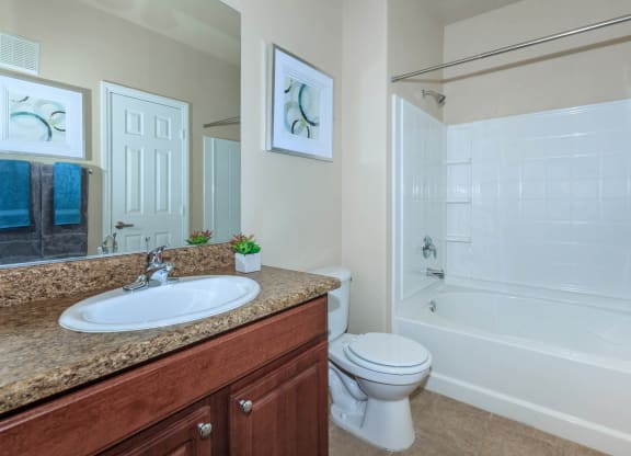 Bathroom With Adequate Storage at The Preserve by Picerne, N Las Vegas, NV, 89086