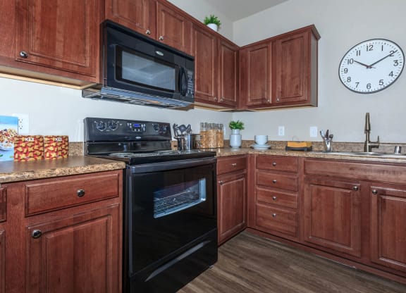 Modern Kitchen With Custom Cabinet at The Preserve by Picerne, N Las Vegas, NV, 89086
