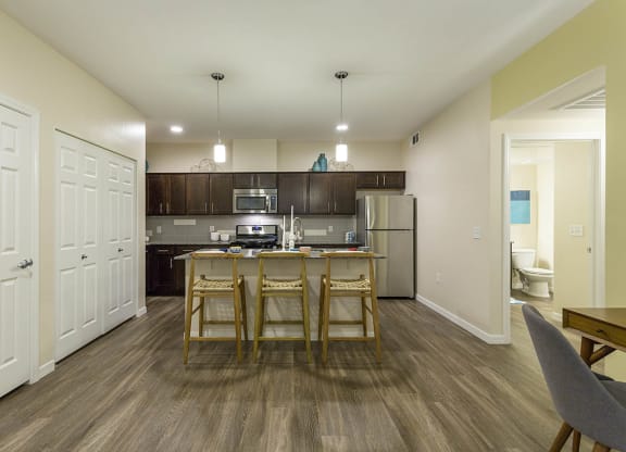 Kitchen with appliances at The View at Horizon Ridge, Henderson, NV, 89012