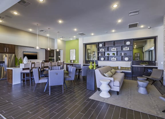 Dining and living at The View at Horizon Ridge, Nevada