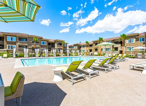 Pool view patio at The View at Horizon Ridge, Henderson, NV, 89012