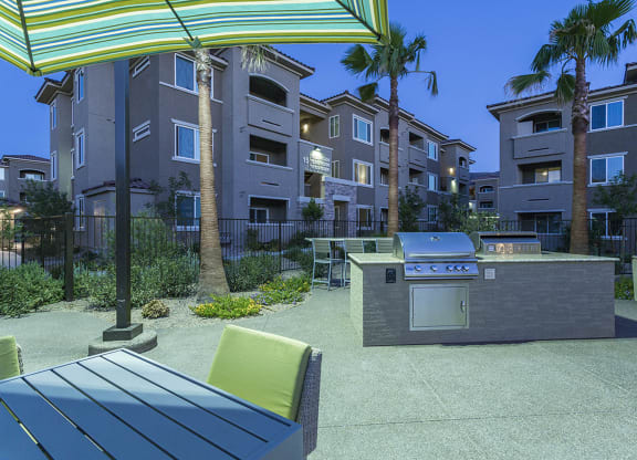 BBQ at night at The View at Horizon Ridge, Nevada, 89012