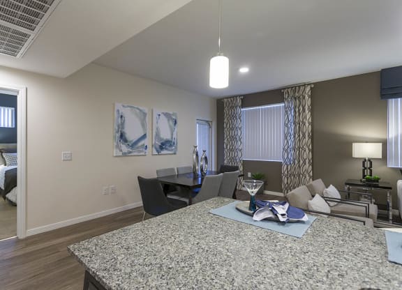 Kitchen and living room at The View at Horizon Ridge, Henderson