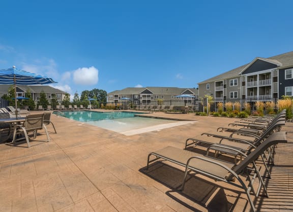 Swimming Pool Area at The Oasis at Plainville