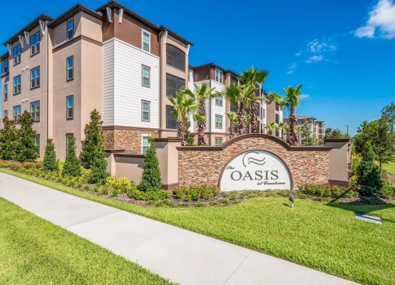 Entrance Signage at The Oasis at Crosstown, Orlando