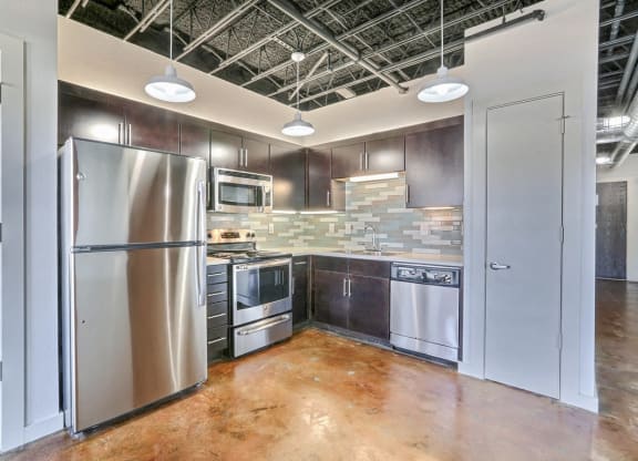 Unit 5 Kitchen at 3333 Elm Street Lofts in Deep Ellum, Dallas, Texas, TX
