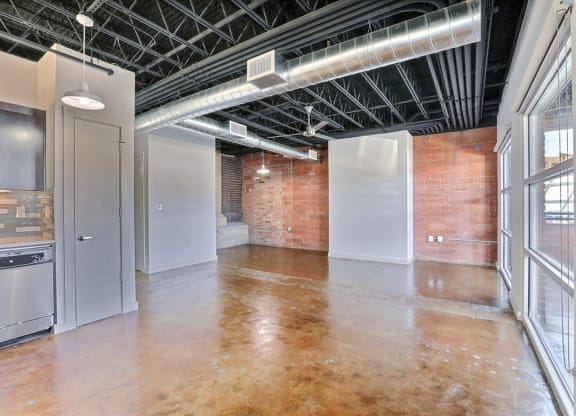 Unit 5 Living Detail at 3333 Elm Street Lofts in Deep Ellum, Dallas, Texas, TX