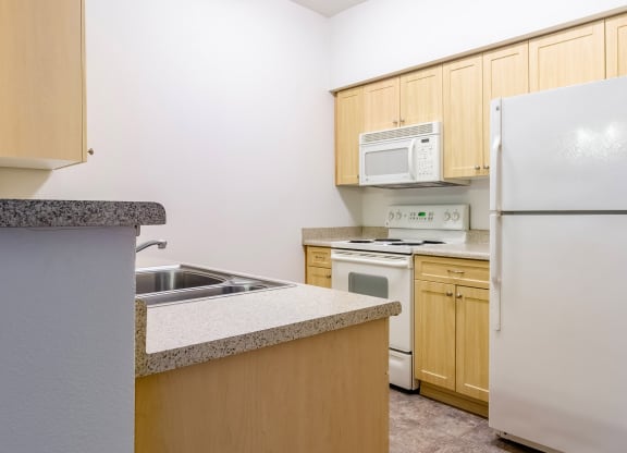 Model Kitchen at Abbey Rowe Apartments in Olympia, Washington, WA