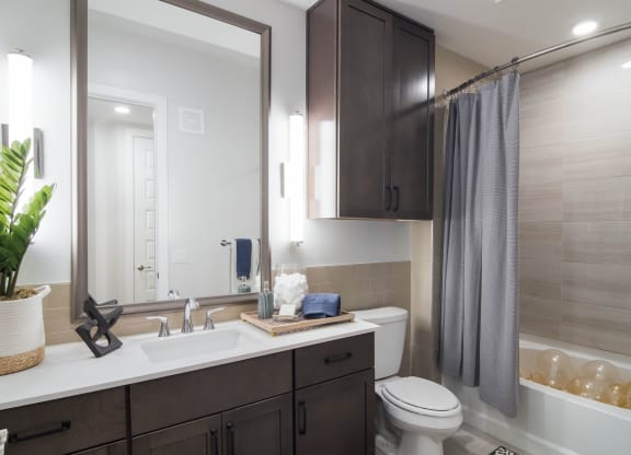 Large Soaking Tub In Bathroom at The Alastair at Aria Village, Sandy Springs, 30328
