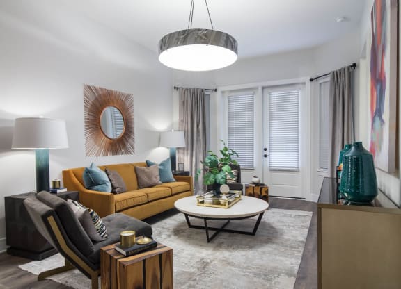 Well Lit Living Room at The Alastair at Aria Village, Georgia, 30328