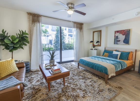 Bedroom With Expansive Windows at Alameda West, Miami, Florida