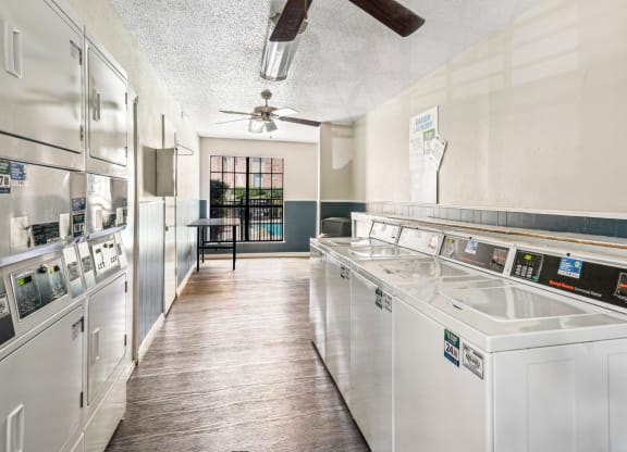 Convenient laundry facilities on-site at Bandera Crossing apartments in San Antonio, TX