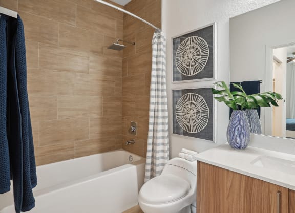 Bathroom for 2-bedroom apartment at Blue Lagoon 7 in Miami, Fl
