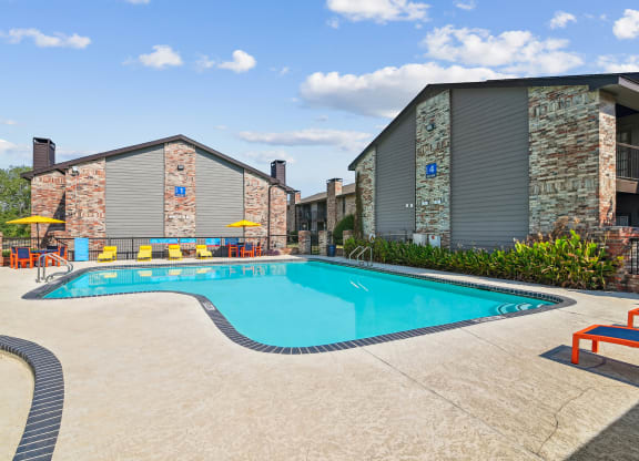swimming pool and buildings