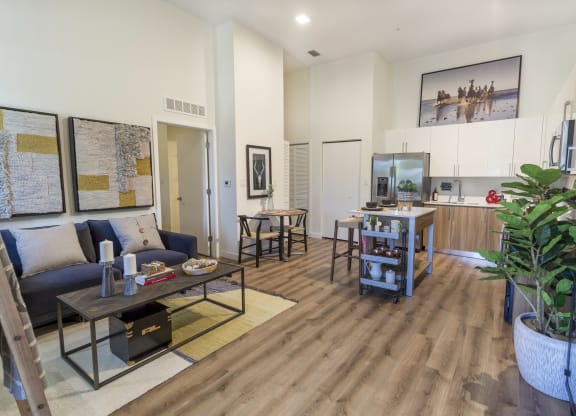 Living Room With Kitchen View at Bay Village1, Palmetto Bay, FL, 33157