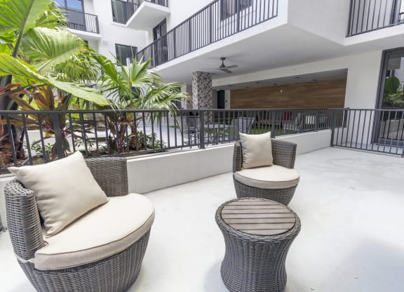 Patio Area at Bay Village1, Palmetto Bay, FL