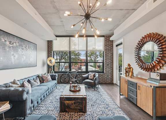 The Case Building Apartments in Dallas, TX 1 Bedroom Living Room