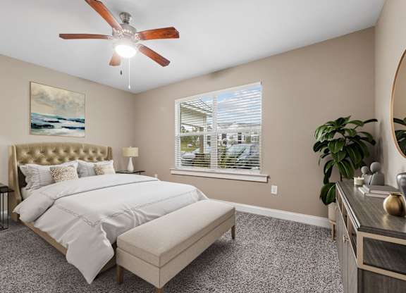 3 Bedroom Unit| Virtually Staged Bedroom at Capital Grand in Tallahassee, FL