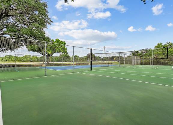 Volleyball court at Chisholm Place in Plano, TX