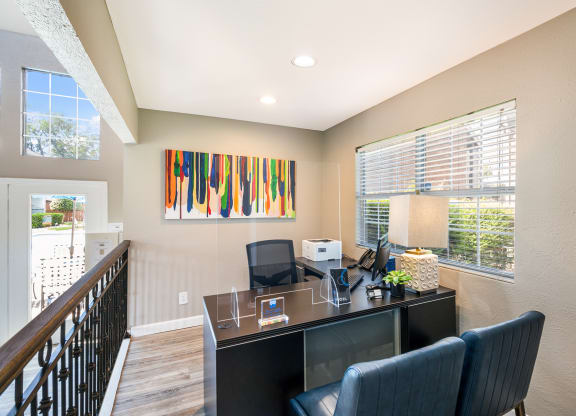 Leasing Desk in Office at Noel on the Parkway Apartments in Dallas, Texas, TX
