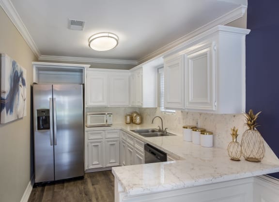 Clubhouse Kitchen at Willow Brook Crossing Apartments in Houston, TX