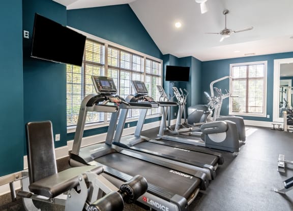 Cardio Equipment at the Fitness Center at Ultris Courthouse Square Apartment Homes in Stafford, Virginia, VA