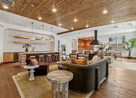 Model Unit living room in Chapel Park Apartments in Waco, TX
