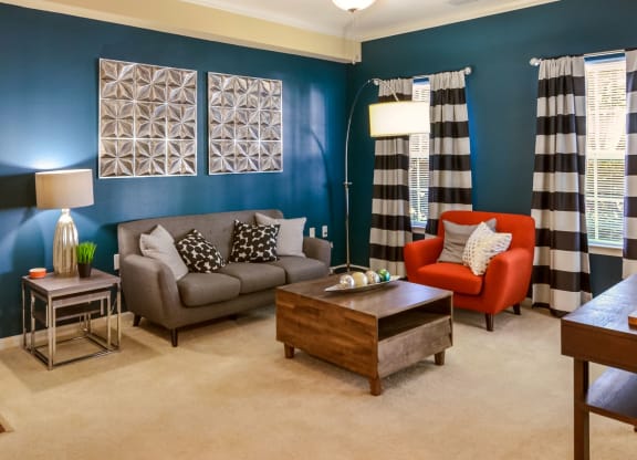 Furnished Living Room at Courthouse Square Apartments in Stafford, VA